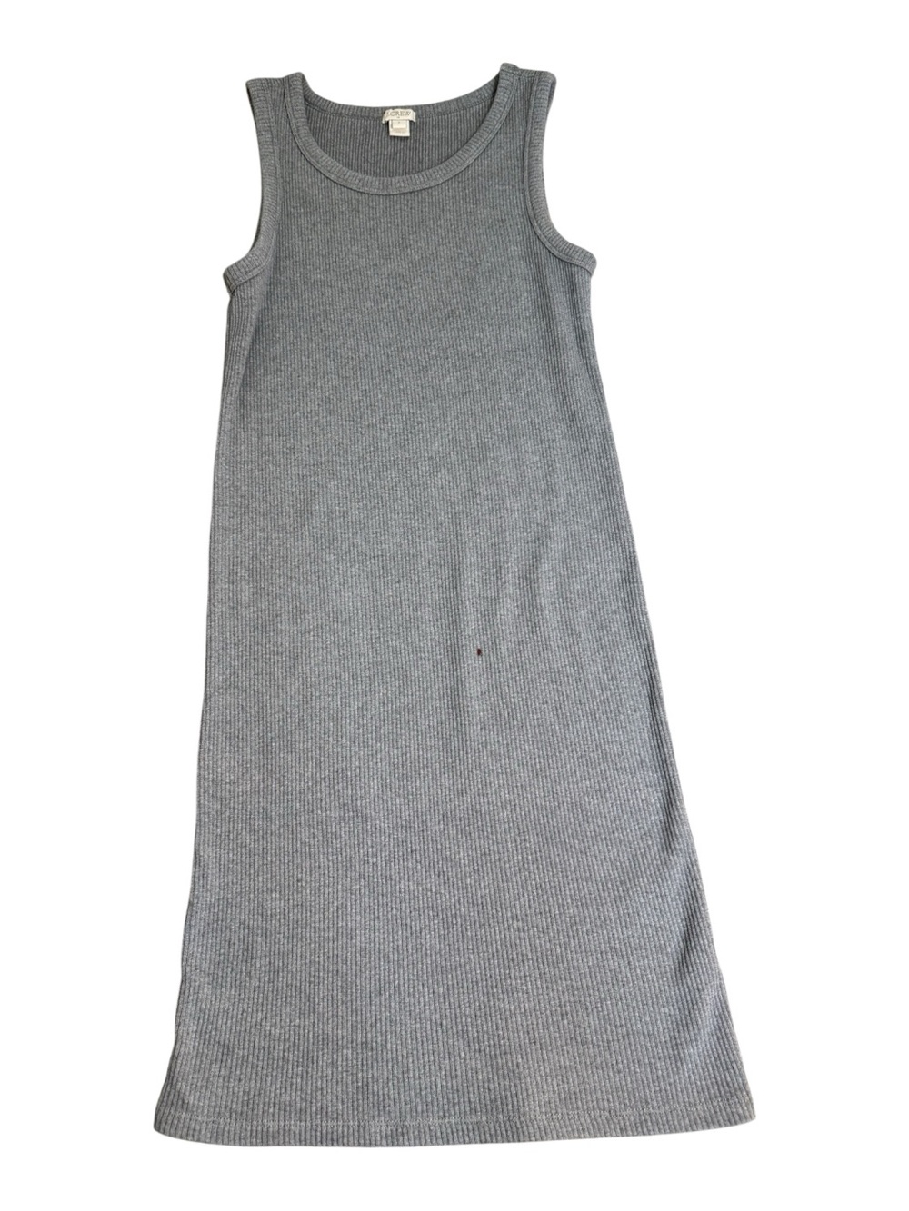 J. Crew Gray Ribbed Midi Tank Dress